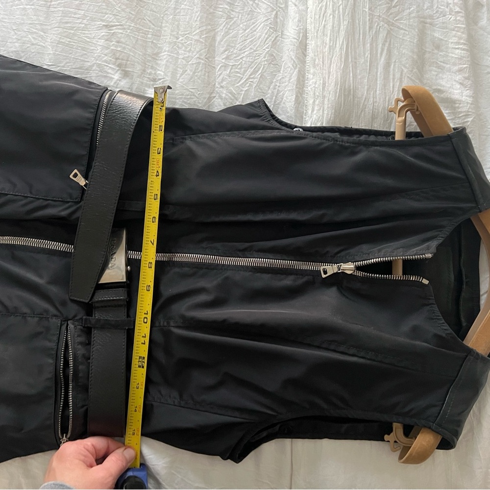 Women’s Prada vest with buckle.